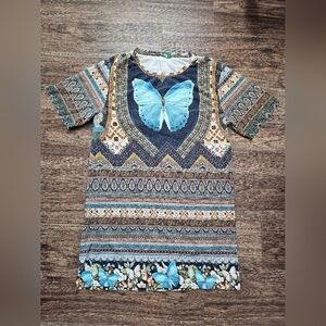 FARM Butterfly T-Shirt Dress